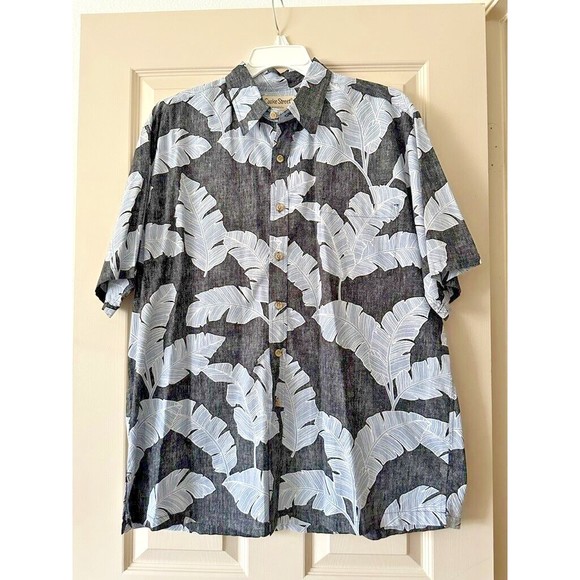 Cooke Street Honolulu Hawaiian Button Up Short Sleeve Shirt Cotton Pocket Men XL - Picture 1 of 10